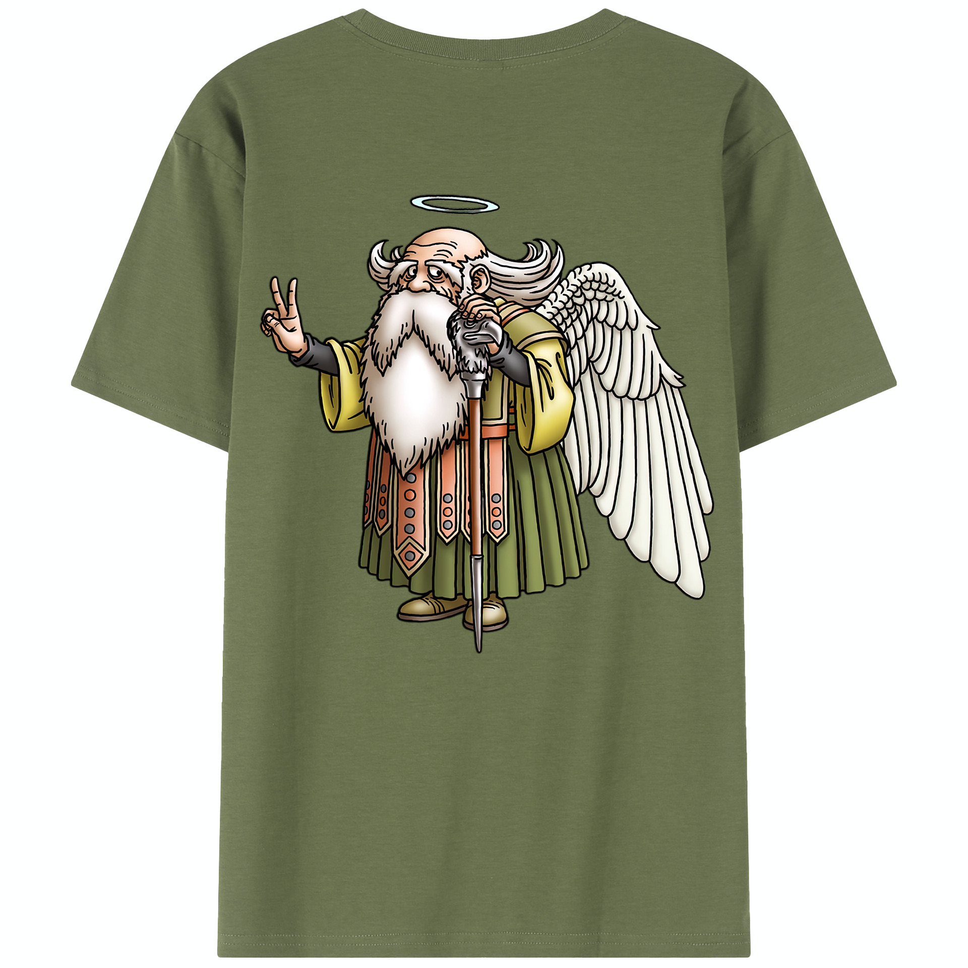 （画像用） ドラゴンクエスト Doragon Kuesuto Dragon Quest 綿100％半袖Tシャツ（背面プリント）